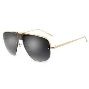 Square Pilot Style Sunglasses Metal‎ Retro Gold Frame Men Lentes Gafas Humbres